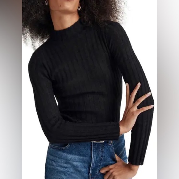 Madewell Alpaca Blend Mock Neck Sweater - Picture 4 of 9